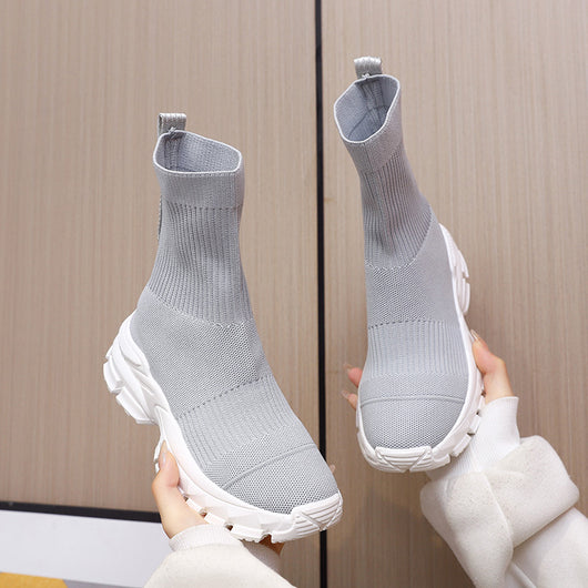 Botas Deportivas Tejidas con Suela Gruesa para Mujer - Image 8