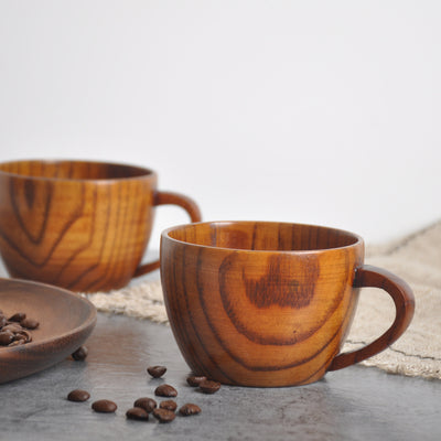 Taza de Café de Madera de Azufaifa con Base Plana - Image 3