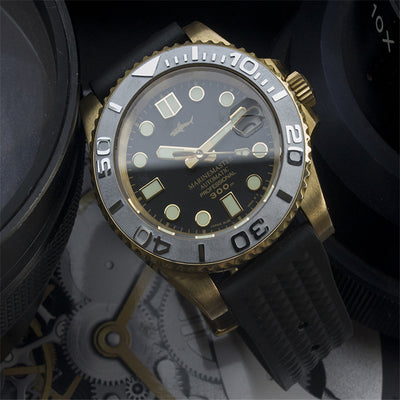 Reloj de Buceo Vintage Bronce Ghost – Sumergible Profesional - Image 2