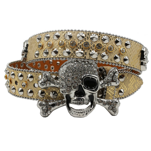 Cinturón Mujer Y2K con Incrustaciones de Diamantes y Patrón de Serpiente - Image 33