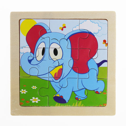 Puzzle de Madera 3D Animales Infantil 9 Piezas con Diseño de Dibujos Animados - Image 9