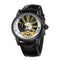 Reloj Mecánico de Estilo Clásico con Volante Visible para Hombre