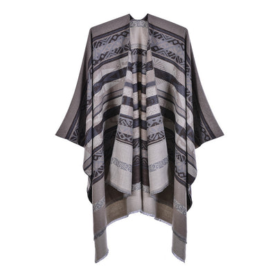 Chal Dividido Jacquard Grueso y Cálido - Estilo Europeo y Americano - Image 33