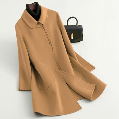 Abrigo de Lana Reversible Oversized Estilo Chino Rojo - Image 7