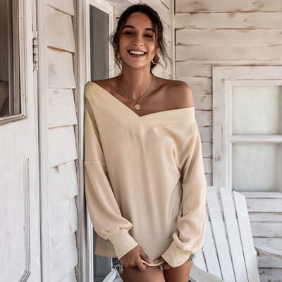 Blusa Suelta de Cuello V con Detalles Calados - Image 10