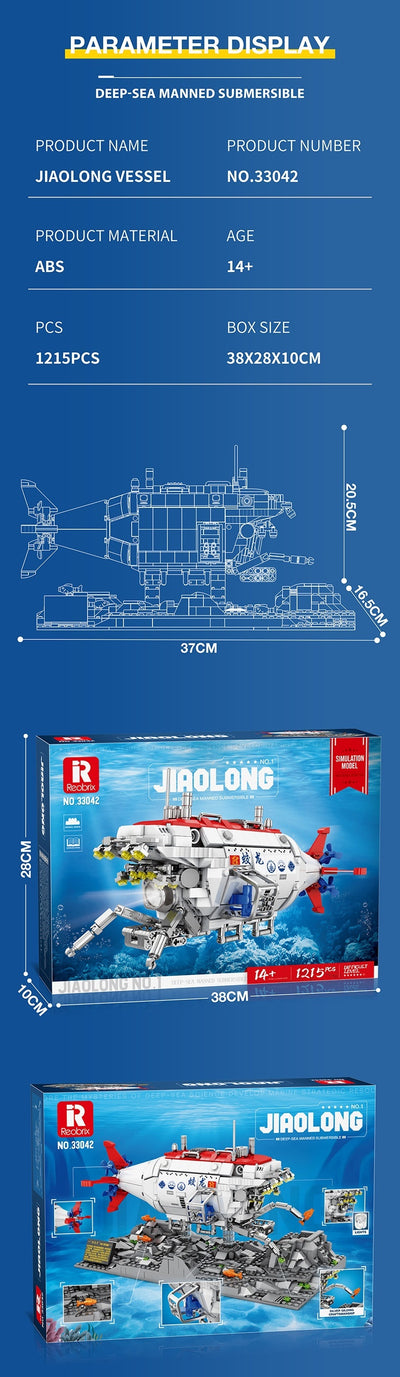 Submarino Jiaolong: Kit de Ensamblaje Tecnología Militar de Precisión - Image 7
