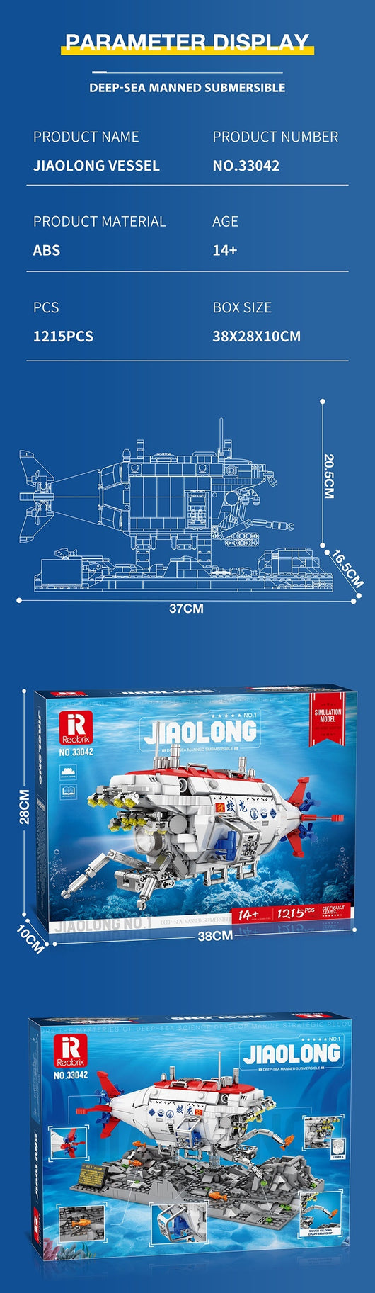 Submarino Jiaolong: Kit de Ensamblaje Tecnología Militar de Precisión - Image 7