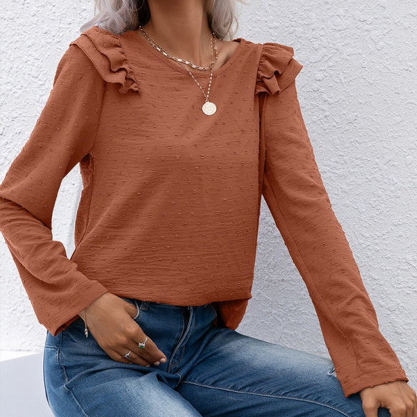 Suéter Jacquard de Cuello Redondo y Manga Larga