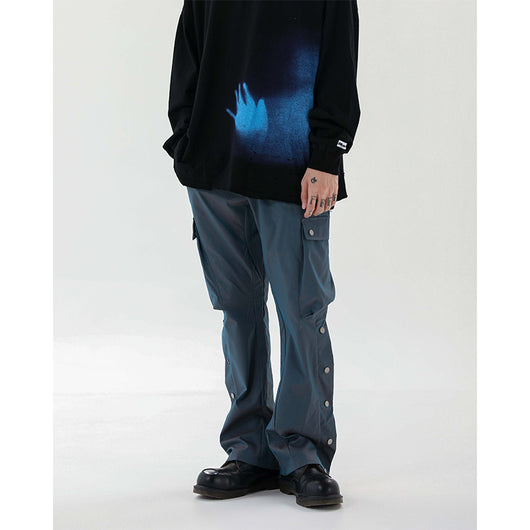 Pantalones Micro Flare con Degradado y Botones - Image 3