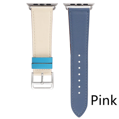 Correa de Reloj de Cuero Bicolor Elegante y Versátil - Image 3