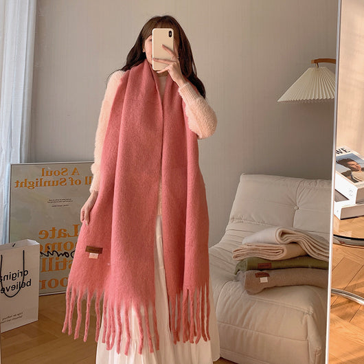 Bufanda Versátil de Color Sólido para Mujer - Abrigo Cálido y Elegante - Image 25