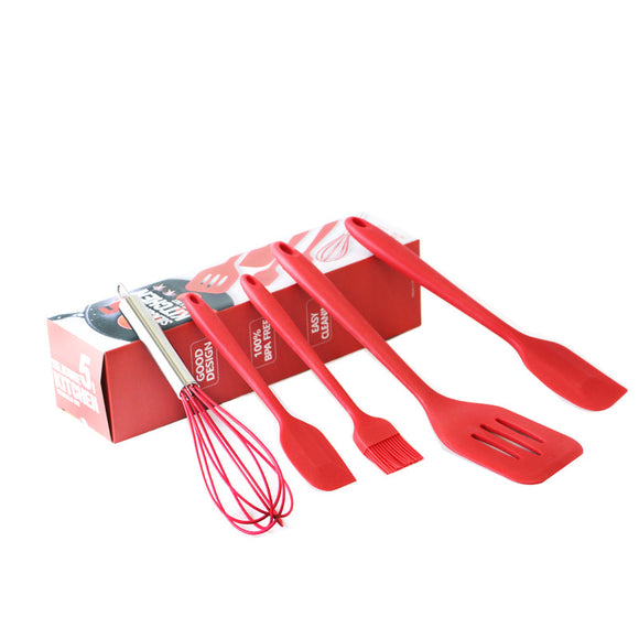 Set de 5 Herramientas de Silicona para Repostería y Cocina