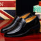 Sapatos Masculinos de Couro Elegância Casual Respiráveis