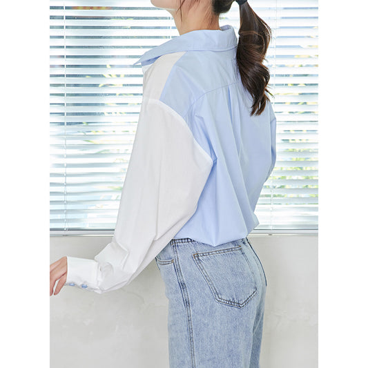 Blusa Manga Larga con Contraste de Letras para Mujer - Image 2