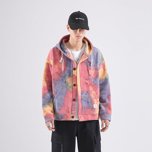 Chamarra Hoodie Tie-Dye Flores Japonesas para Hombre - Image 14