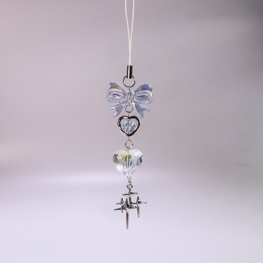 Adornos Corazón de Cristal Azul Transparente