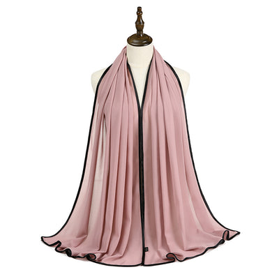 Pañoleta de Gasa con Perlas y Flecos Elegante - Image 26