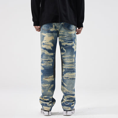 Pantalones Vaqueros Rectos Estampados con Estilo Urbano - Image 3
