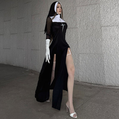 Disfraz de Monja para Halloween - Traje Religioso de Rol - Image 11