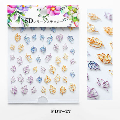 Calcomanías de Uñas con Relieve Serie Flores - Image 23
