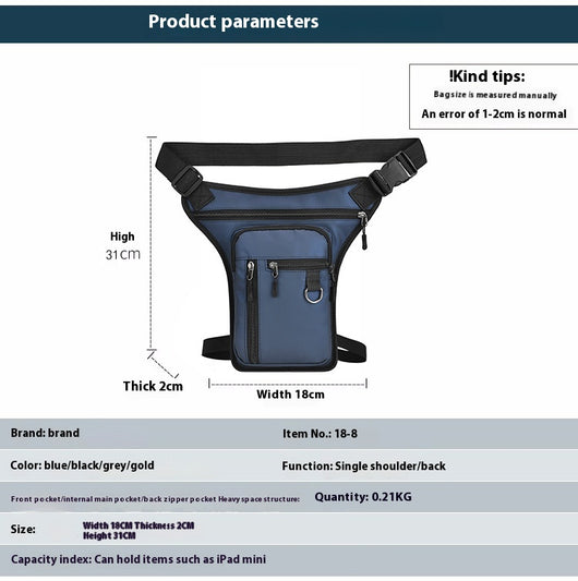 Bolsa Cruzada Multifuncional Impermeable para Cintura y Pierna - Image 11