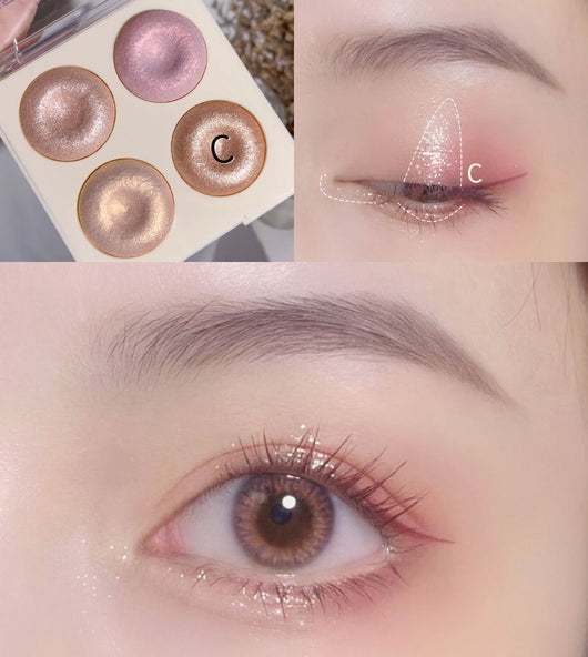 Paleta de Iluminadores Cuatro Tonos con Sombras Brillantes - Image 15