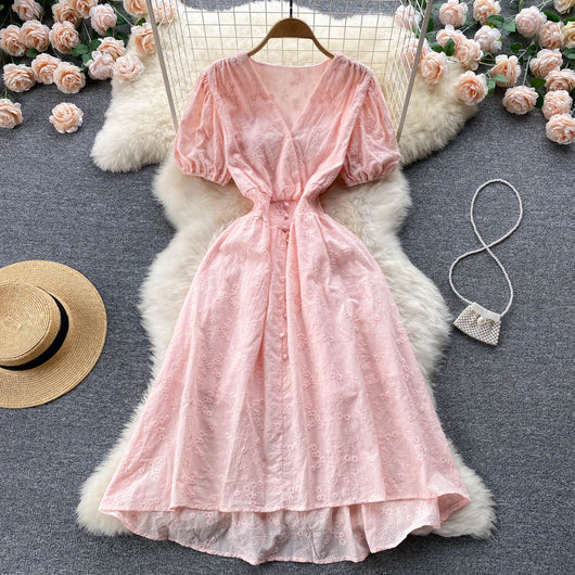 Vestido Elegante Escote V Línea A Estilo Francés - Image 6