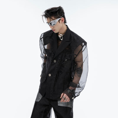 Cardigan Transparente High Sense para Hombre - Image 2