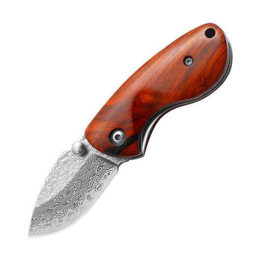 Cuchillo Damasco Plegable Portátil para Aventuras - Image 3