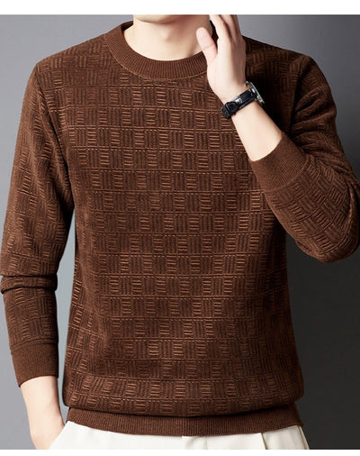 Suéter Grueso de Lana Jacquard con Forro Polar para Hombre - Image 16