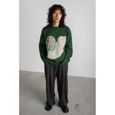 Suéter Casual para Mujer con Patrón de Concha Marina - Image 4