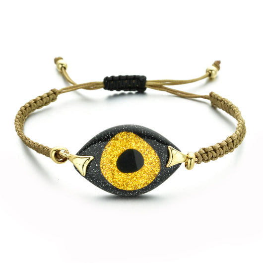 Pulsera Tejida a Mano con Ojo de Demonio Turco en Resina - Image 41