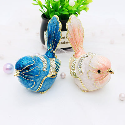 Joyero de Esmalte Decorativo - Caja Metálica Jaula de Pájaro - Image 14