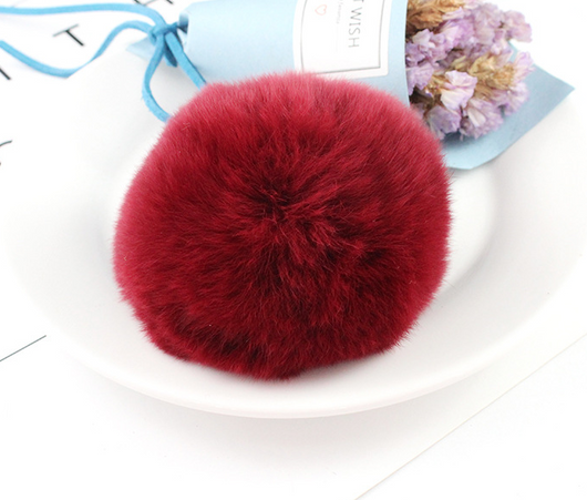 Llavero Pompón de Pelo de Conejo - Accesorio DIY Hecho a Mano - Image 5