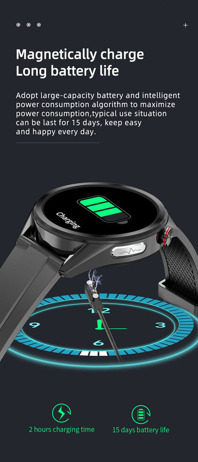 Reloj Inteligente W10 con Monitoreo de Temperatura y ECG - Image 11