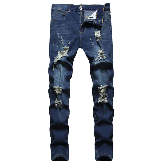 Pantalones Vaqueros Slim Fit Blancos Rotos para Hombre - Diseño Moderno Mate - Image 5