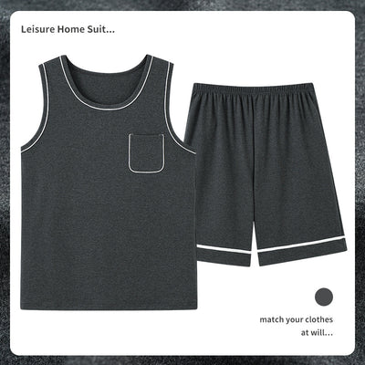 Pijama Masculino de Algodón Transpirable Absorbente de Humedad - Image 13