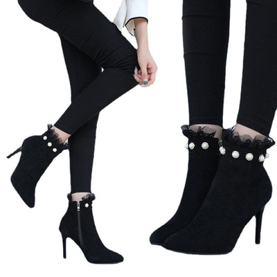 Zapatos de Tacón Alto Punta Fina Versátiles para Mujer - Image 8