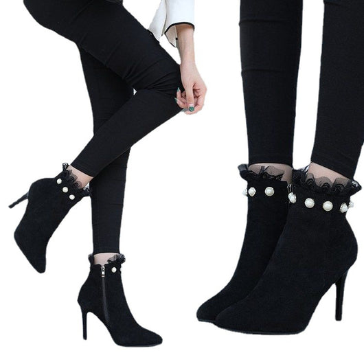 Zapatos de Tacón Alto Punta Fina Versátiles para Mujer - Image 8