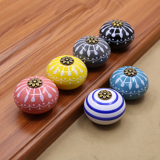 Set de 6 Manijas de Cerámica Retro para Muebles