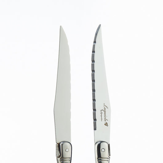 Juego de Cuchillo y Tenedor para Carne en Acero Inoxidable con Mango de Madera de Palisandro - Image 9
