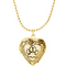 Memory Footprint Locket Necklace, Beautiful Gift For Dog Lovers 18K Dorado