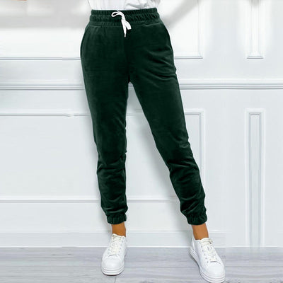 Pantalones Jogger de Terciopelo Estilo Coreano con Cintura Elástica para Mujer - Image 36