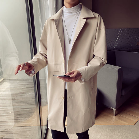 Chamarra Casual Suelta de Largo Medio para Hombre - Image 3