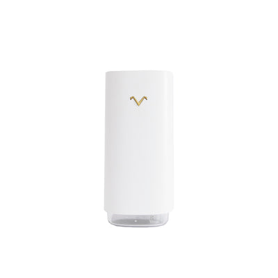 Light blue aromatherapy machine and projection humidifier with a gold 'V' logo and translucent base. - Image 7