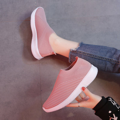 Zapatillas Deportivas Coreanas Talla Grande Tejido Volador Casual