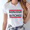 Camisetas Casuales con Estampado de Letras para Mujer