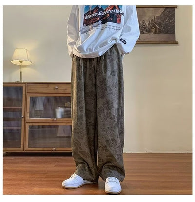 Pantalones de Pana Vintage Pierna Ancha Hombre - Estilo Retro Moderno - Image 9