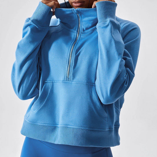 Sudadera Deportiva para Mujer con Cierre de Medio Zip y Mangas Largas - Image 2