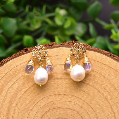 Aretes Exclusivos de Perla Barroca Natural Edison - Image 8